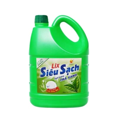 Nước rửa chén LIX siêu sạch trà xanh 3.8KG