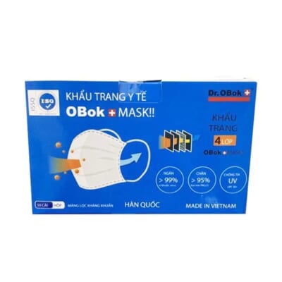 Khẩu trang y tế 4 lớp dr obok hộp 50 cái