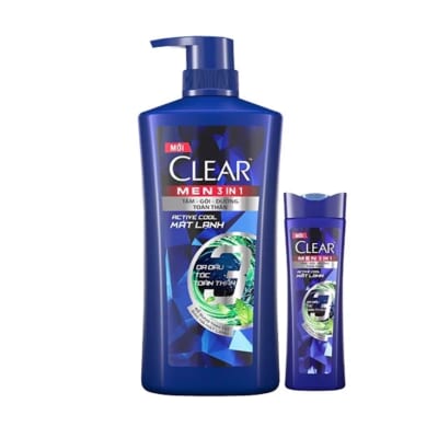 Dầu gội clear men bạc hà mát lạnh 630gr Unilever